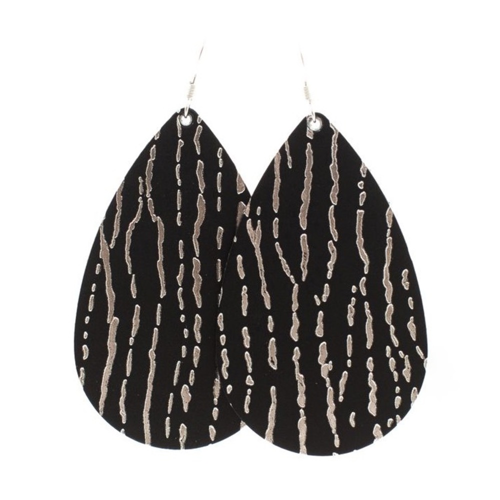 Nickel & Suede Silver Linings Leather Earrings